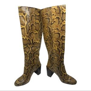 Dolce vita Isobel Boot Black tan Snake knee high